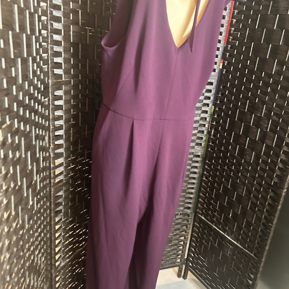 Calvin Klein aubergine gold hardware jumpsuit size 12 - Picture 6 of 13